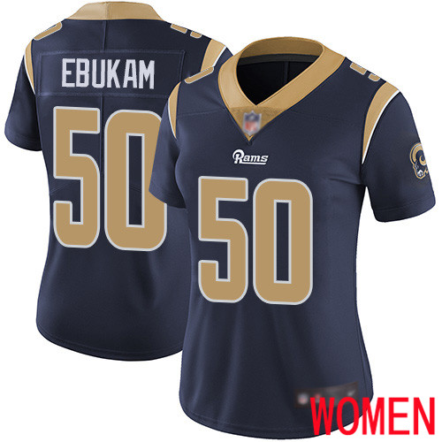Los Angeles Rams Limited Navy Blue Women Samson Ebukam Home Jersey NFL Football 50 Vapor Untouchable